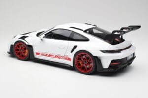 Porsche 911 992 GT3 RS Branco & Pyro Vermelho Norev 1:12 127530 Metal - imagem 5 de 6