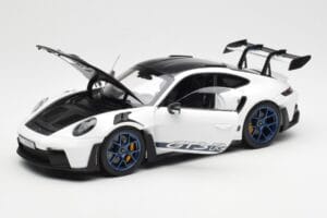 Porsche 911 992 GT3 Weissach Package Branco & Azul Índigo Norev 1:18 187353 Metal - imagem 2 de 8
