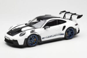Porsche 911 992 GT3 Weissach Package Branco & Azul Índigo Norev 1:18 187353 Metal