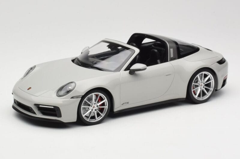 Porsche 911 992 Targa 4 GTS Cinzento Minichamps 1:18 155061064 Metal
