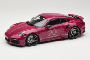 Porsche 911 992 Turbo S Coupe Sport Design Vermelho Minichamps 1:18 113069075 Metal
