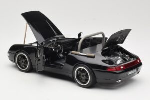 Porsche 911 993 Carrera Cabriolet Preto Bburago 1:18 3090-M1 Metal - imagem 5 de 8