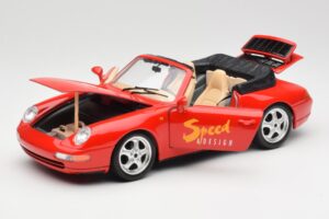 Porsche 911 993 Carrera Cabriolet Vermelho Bburago 1:18 3090 Metal - imagem 2 de 8