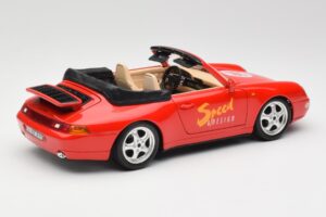 Porsche 911 993 Carrera Cabriolet Vermelho Bburago 1:18 3090 Metal - imagem 3 de 8