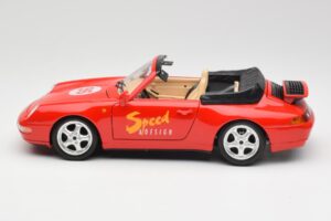 Porsche 911 993 Carrera Cabriolet Vermelho Bburago 1:18 3090 Metal - imagem 4 de 8