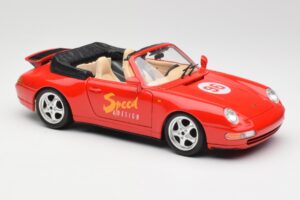 Porsche 911 993 Carrera Cabriolet Vermelho Bburago 1:18 3090 Metal - imagem 6 de 8