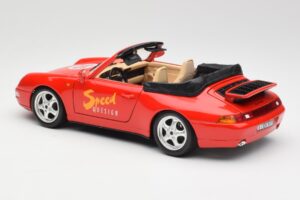 Porsche 911 993 Carrera Cabriolet Vermelho Bburago 1:18 3090 Metal - imagem 7 de 8