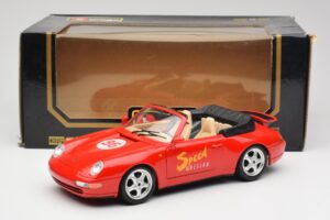 Porsche 911 993 Carrera Cabriolet Vermelho Bburago 1:18 3090 Metal - imagem 8 de 8
