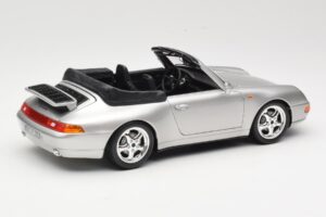 Porsche 911 993 Carrera Cabriolet Prata Bburago 1:18 18-12039 Metal - imagem 3 de 8