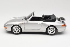 Porsche 911 993 Carrera Cabriolet Prata Bburago 1:18 18-12039 Metal - imagem 4 de 8