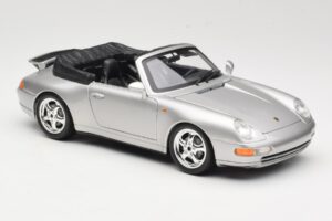 Porsche 911 993 Carrera Cabriolet Prata Bburago 1:18 18-12039 Metal - imagem 6 de 8