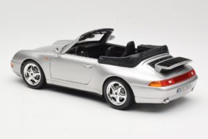 Porsche 911 993 Carrera Cabriolet Prata Bburago 1:18 18-12039 Metal - imagem 7 de 8