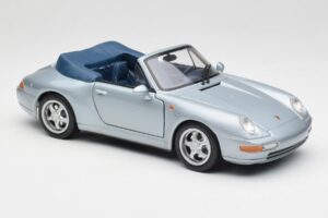 Porsche 911 993 Carrera Cabriolet Prata Maisto 1:18 100299-M1 Metal - imagem 6 de 8