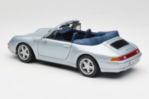 Porsche 911 993 Carrera Cabriolet Prata Maisto 1:18 100299-M1 Metal - imagem 7 de 8