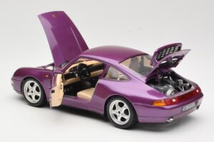Porsche 911 993 Carrera Roxo Bburago 1:18 3060-M2 Metal - imagem 5 de 8