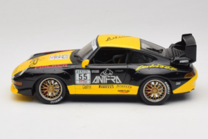 Porsche 911 993 GT2 #55 Preto & Amarelo Anson 1:18 30325-W Metal - imagem 3 de 6