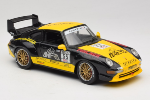 Porsche 911 993 GT2 #55 Preto & Amarelo Anson 1:18 30325-W Metal - imagem 4 de 6