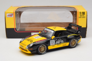 Porsche 911 993 GT2 #55 Preto & Amarelo Anson 1:18 30325-W Metal - imagem 5 de 6