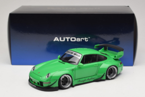 Porsche 911 993 RWB Verde Gun Grey Wheels AUTOart 1:18 78151 Compósito - imagem 8 de 8