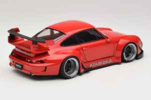 Porsche 911 993 RWB Vermelho Gun Grey Wheels AUTOart 1:18 78153 Compósito - imagem 3 de 8