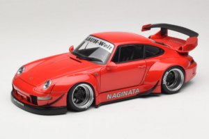 Porsche 911 993 RWB Vermelho Gun Grey Wheels AUTOart 1:18 78153 Compósito