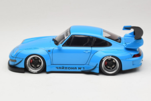 Porsche 911 993 RWB Azul Céu Gun Grey Wheels AUTOart 1:18 78152 Compósito - imagem 4 de 8