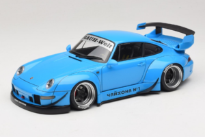 Porsche 911 993 RWB Azul Céu Gun Grey Wheels AUTOart 1:18 78152 Compósito