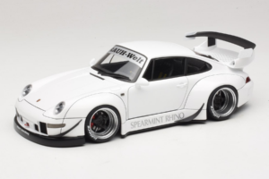 Porsche 911 993 RWB Branco Gun Grey Wheels AUTOart 1:18 78150 Compósito