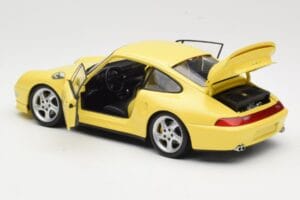 Porsche 911 993 Turbo S Amarelo UT Models 1:18 27836 Metal - imagem 5 de 8