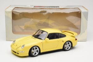Porsche 911 993 Turbo S Amarelo UT Models 1:18 27836 Metal - imagem 8 de 8
