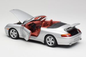 Porsche 911 996 Cabriolet Prateado Gate 1:18 1052 Metal - imagem 5 de 8