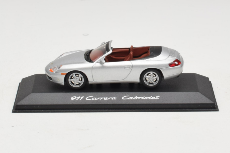 Porsche 911 996 Cabriolet Prata Minichamps 1:43 WAP02004097 Metal