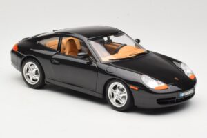 Porsche 911 996 Carrera Preto Bburago 1:18 3385-M2 Metal - imagem 6 de 8