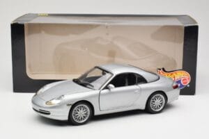 Porsche 911 996 Carrera Cabriolet Prateado Hot Wheels 1:18 213595 Metal - imagem 8 de 8