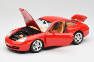 Porsche 911 996 Carrera Vermelho Bburago 1:18 3385 Metal - imagem 2 de 8