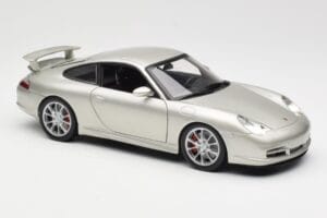 Porsche 911 996 GT3 Prata Hot Wheels 1:18 C2590 Metal - imagem 6 de 8