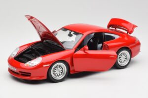 Porsche 911 996 GT3 Strasse Vermelho Bburago 1:18 30395 Metal - imagem 2 de 8