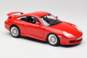 Porsche 911 996 GT3 Strasse Vermelho Bburago 1:18 30395 Metal - imagem 6 de 8