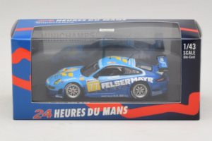 Porsche 911 GT3 R #77 M. Lieb / R. Lietz / W. Henzler 24 Hours of Le Mans 2009 Minichamps 1:43 400096977 Metal - imagem 4 de 5