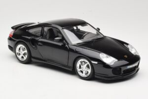 Porsche 911 996 Turbo Preto Bburago 1:18 18-12030 Metal - imagem 6 de 8