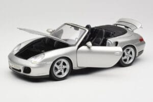 Porsche 911 996 Turbo Cabriolet Prata Maisto 1:18 31660 Metal - imagem 2 de 8