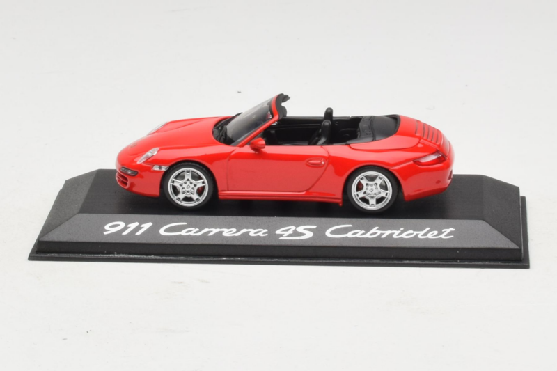 Porsche 911 997 Carrera 4S Cabriolet Vermelho Minichamps 1:43 WAP02015316 Metal