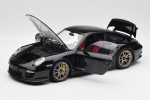 Porsche 911 997 GT2 RS Preto & Prata Rodas Minichamps 1:18 100069401 Metal - imagem 2 de 8