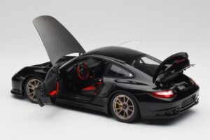 Porsche 911 997 GT2 RS Preto & Prata Rodas Minichamps 1:18 100069401 Metal - imagem 5 de 8