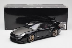 Porsche 911 997 GT2 RS Preto & Prata Rodas Minichamps 1:18 100069401 Metal - imagem 8 de 8