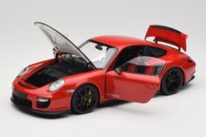 Porsche 911 997 GT2 RS Vermelho Com Jantes Pretas Minichamps 1:18 100069407 Metal - imagem 2 de 8