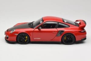 Porsche 911 997 GT2 RS Vermelho Com Jantes Pretas Minichamps 1:18 100069407 Metal - imagem 4 de 8