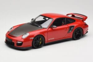 Porsche 911 997 GT2 RS Vermelho Com Jantes Pretas Minichamps 1:18 100069407 Metal