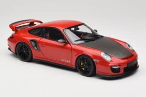 Porsche 911 997 GT2 RS Vermelho Com Jantes Pretas Minichamps 1:18 100069407 Metal - imagem 6 de 8