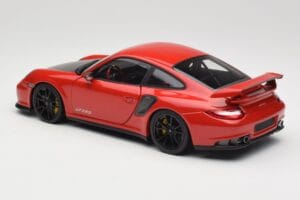 Porsche 911 997 GT2 RS Vermelho Com Jantes Pretas Minichamps 1:18 100069407 Metal - imagem 7 de 8